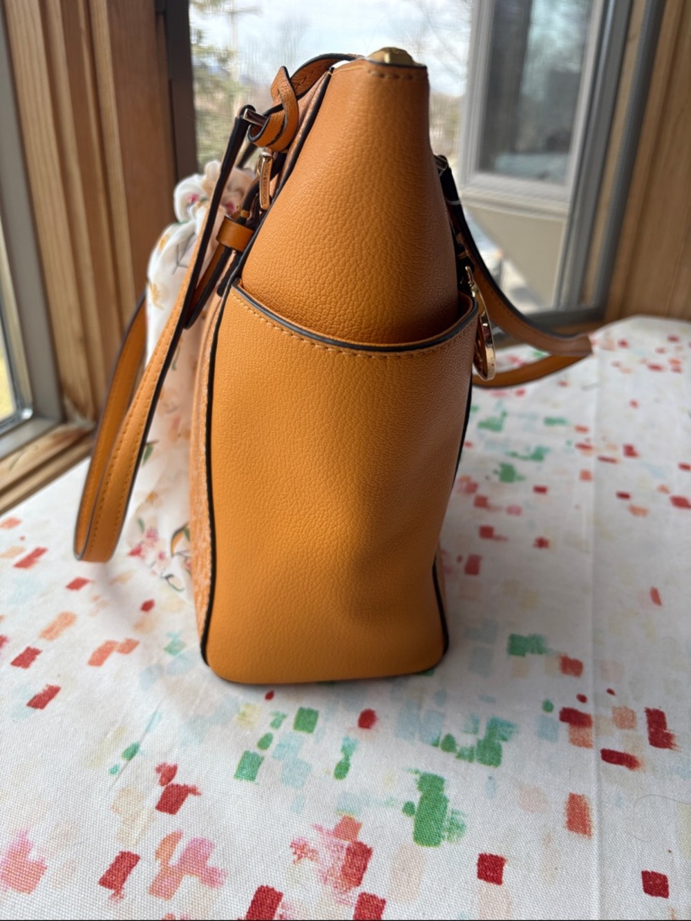 Michael Kors Mustard Yellow Signature Tote - Picture 10 of 13